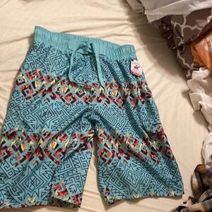 NWT BEVERLY HILLS POLO CLUB Blue Hybrid Bathing Suit Medium